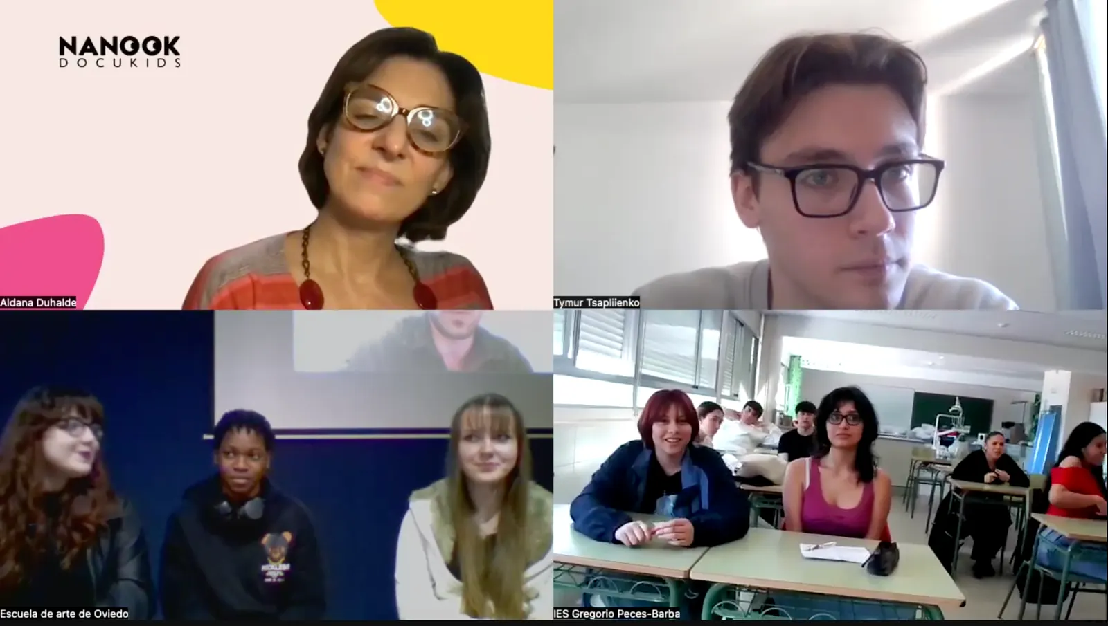 Encuentro online del alumnado de Bachillerato con Tymur